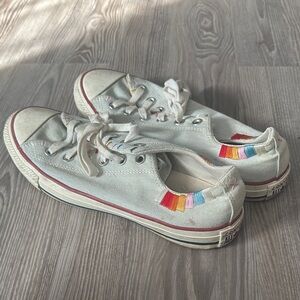 Converse Women’s Denim Sneakers with Rainbow Accents